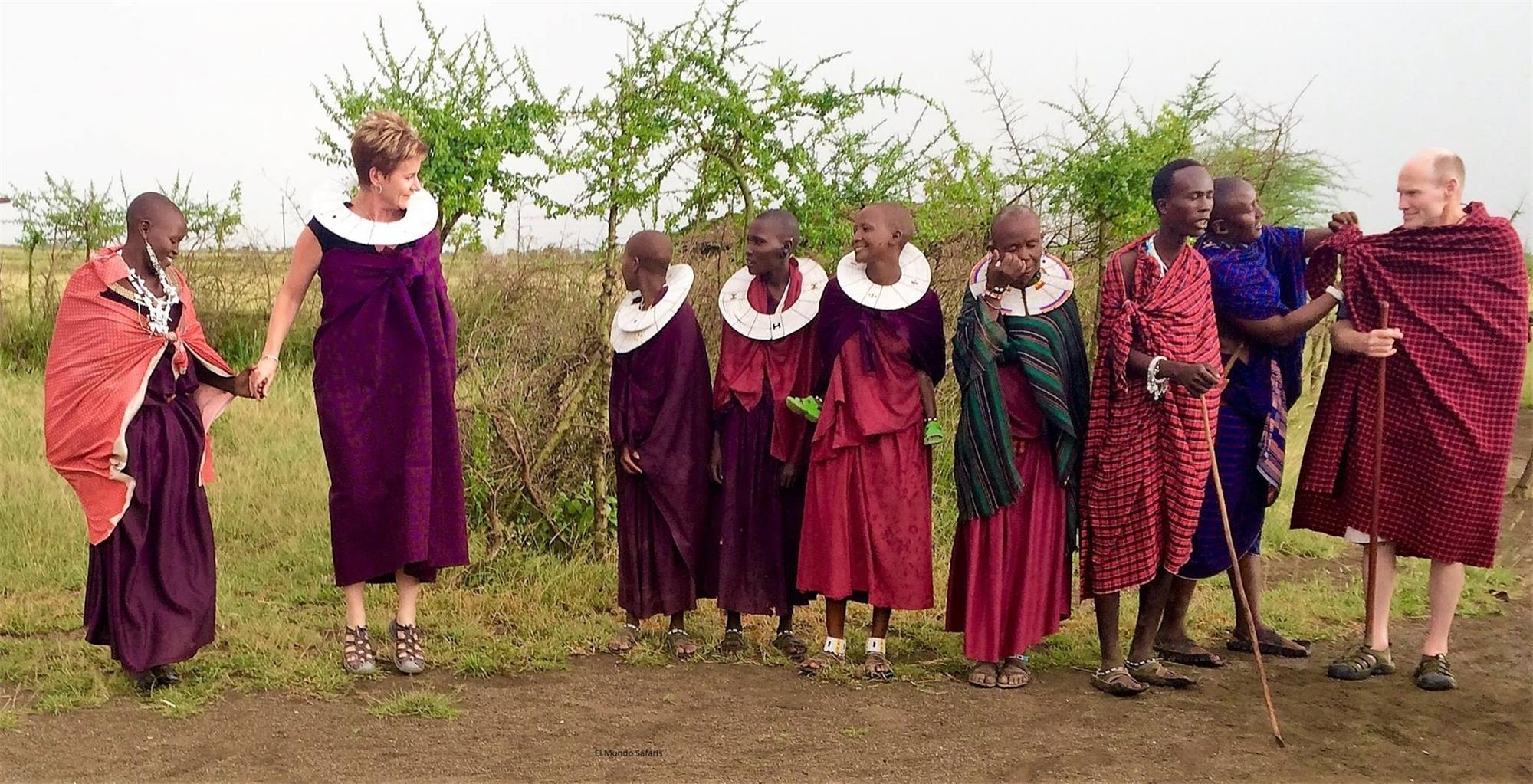 Tourists at Maasai Boma.